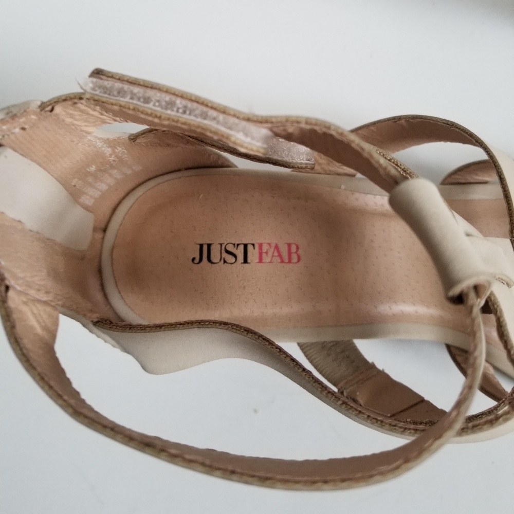 JustFab Skylee Wms Sandals Wedge Heels 8.5 - Picture 4 of 5